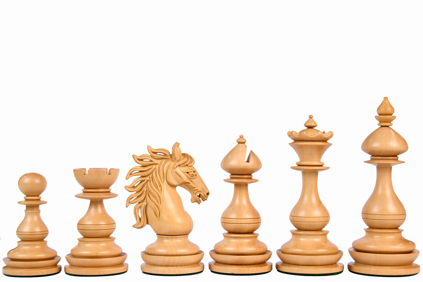 CB Wild Stallion Luxury Chess Pieces in Bud Rosewood & Boxwood - 4.4" King