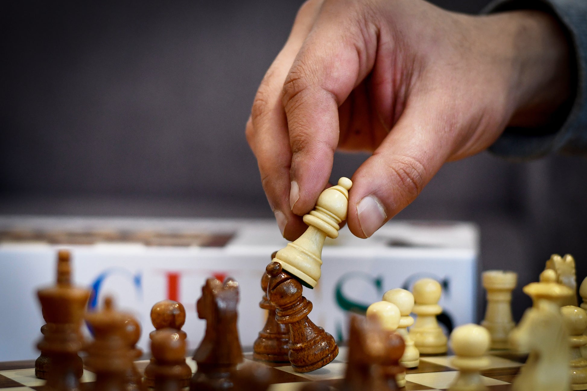 white bishop chess pieces took opponent bishop
