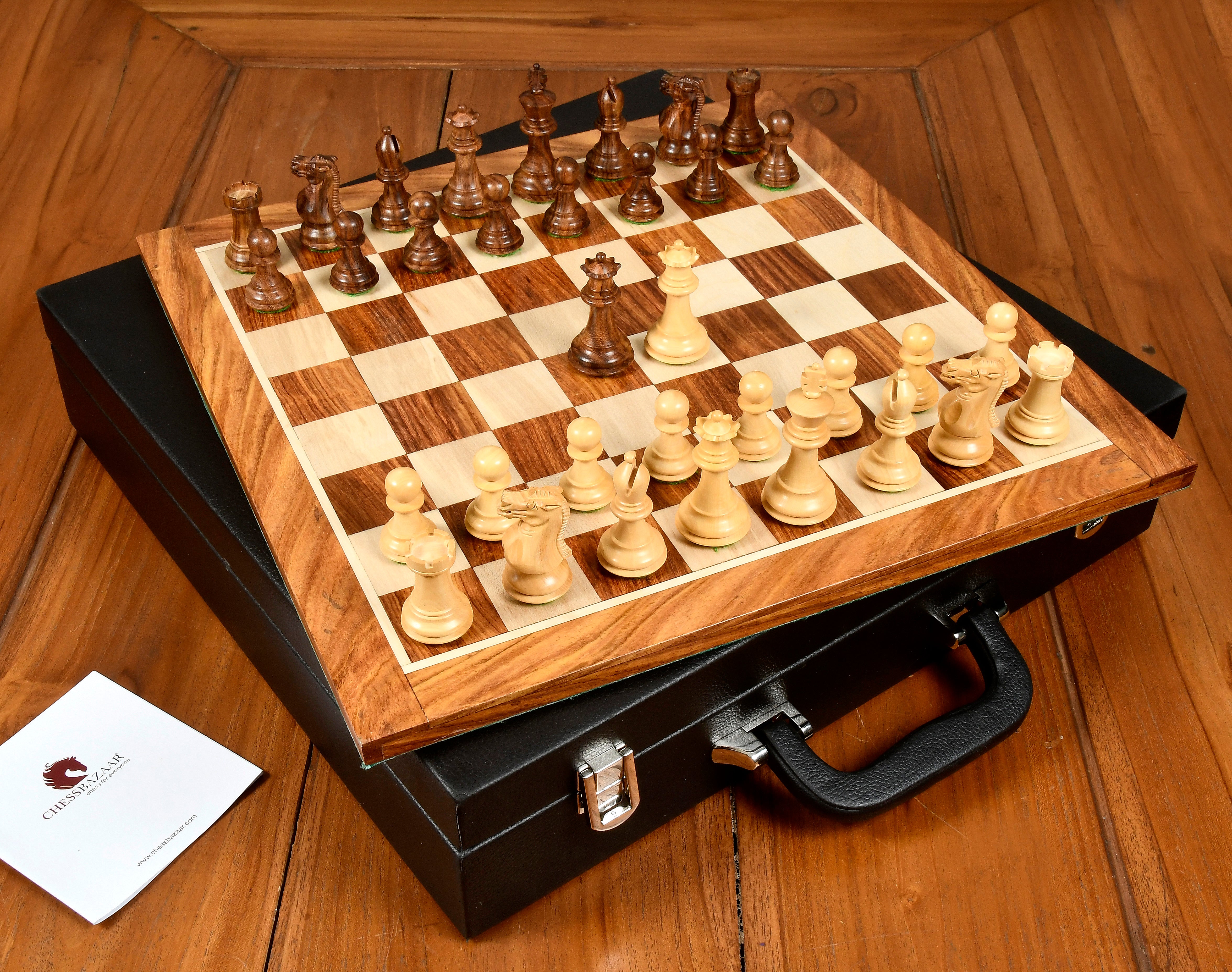 The Club Series Chess Set, Box,  Board Combination by The House of Staun
