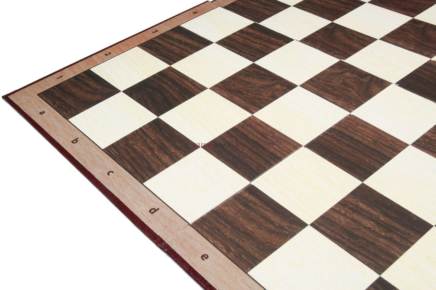 Folding Cardboard 19" Chess Board with Notations in Brown and Off White square - 55mm square