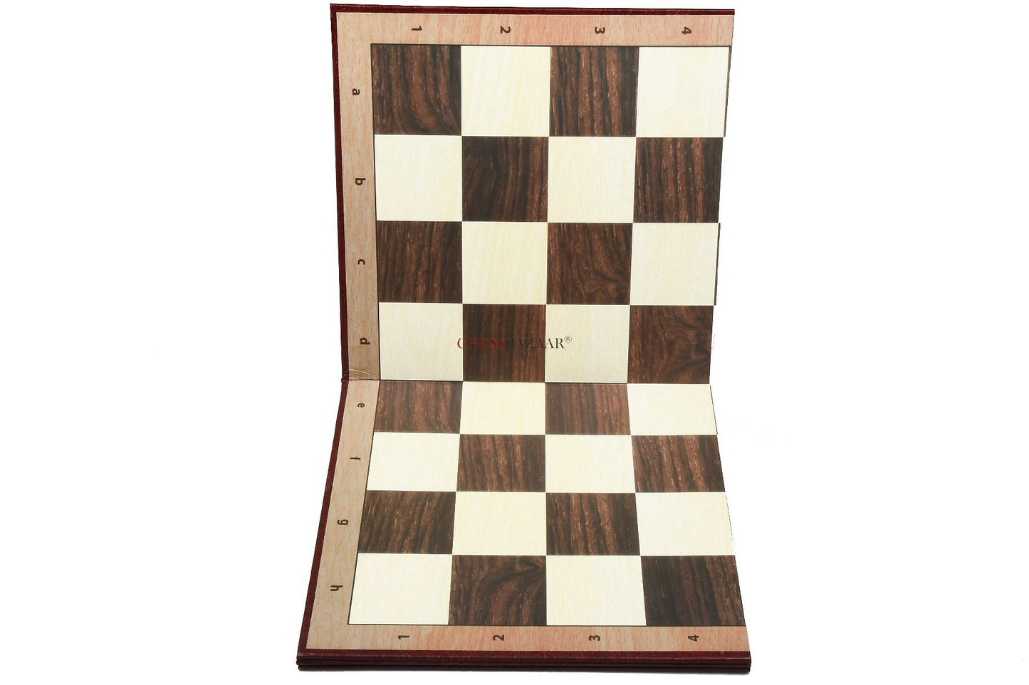 Folding Cardboard 19" Chess Board with Notations in Brown and Off White square - 55mm square