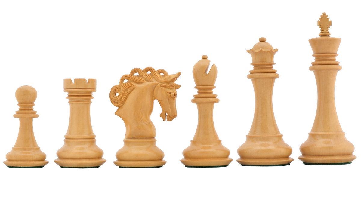 Combo of Pegasus Series Artisan Staunton Chess Set ver 2.0 in Ebony / Boxwood - 4.6" King & Wooden Chess Board Ebony Sheesham Wood 23" - 60 mm