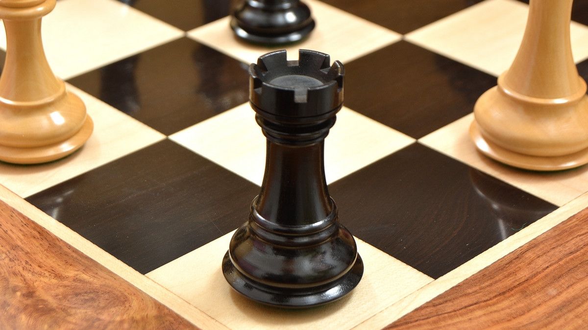 Combo of Pegasus Series Artisan Staunton Chess Set ver 2.0 in Ebony / Boxwood - 4.6" King & Wooden Chess Board Ebony Sheesham Wood 23" - 60 mm