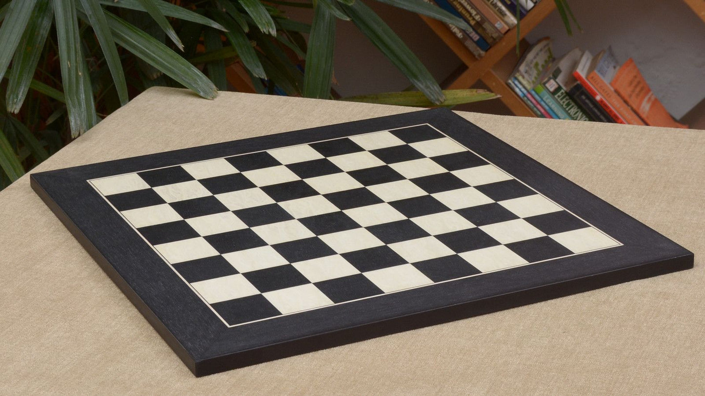 Combo of Meghdoot Series Chess Pieces & Black Anigre Maple Chessboard - 3.2" King
